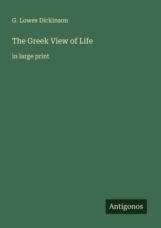 Produktbild: The Greek View of Life