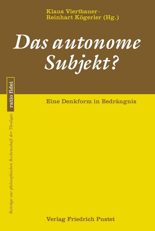 Produktbild: Das autonome Subjekt?