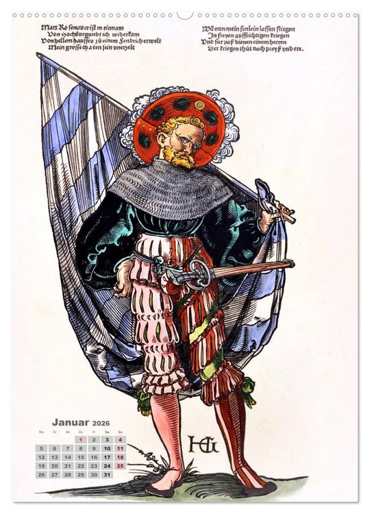 Produktbild: Landsknechte und Soldaten: Historische Uniformen (Wandkalender 2026 DIN A2 hoch), CALVENDO Monatskalender