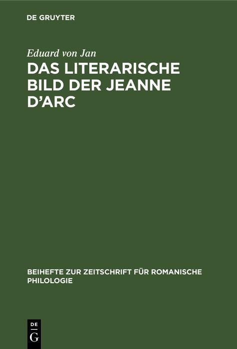 Produktbild: Das literarische Bild der Jeanne d'Arc