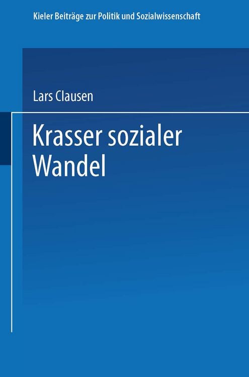 Produktbild: Krasser sozialer Wandel