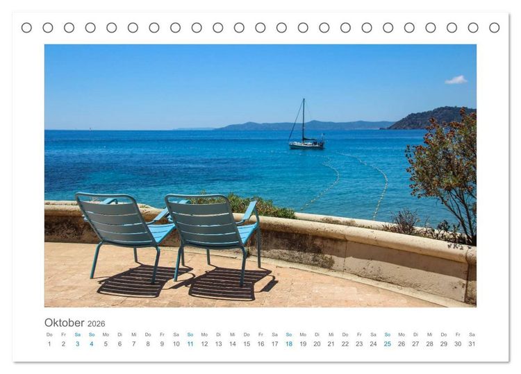Produktbild: Faszination der C&ocirc;te d'Azur (Tischkalender 2026 DIN A5 quer), CALVENDO Monatskalender