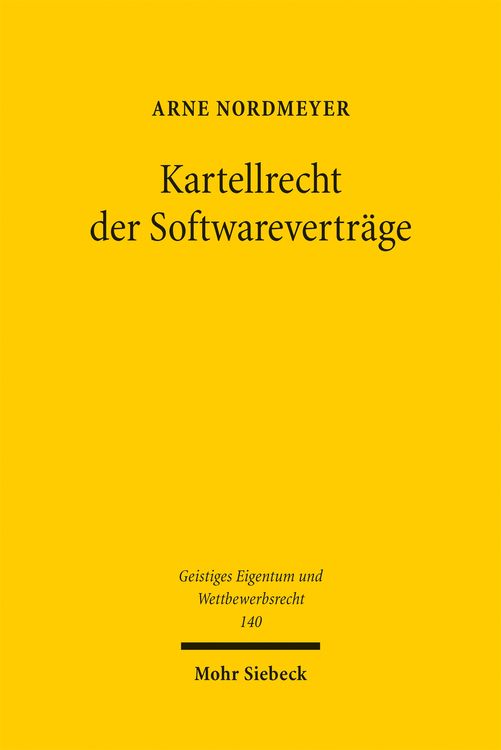 Produktbild: Kartellrecht der Softwarevertr&auml;ge