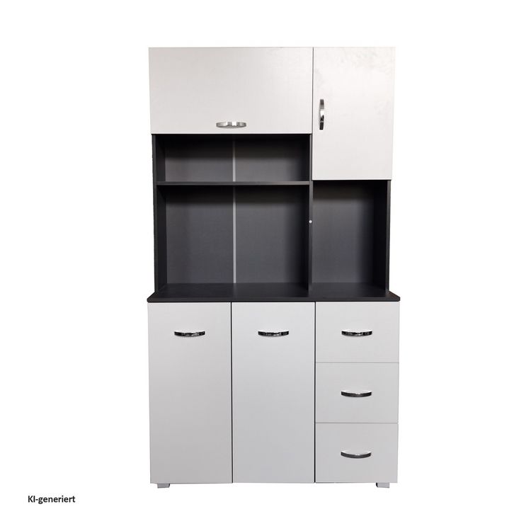 Produktbild: HTI-Living HTI-Living K&uuml;chenschrank Grau/Wei&szlig; Blanca HTI-Living K&uuml;chenschrank Grau/Wei&szlig; Blanca