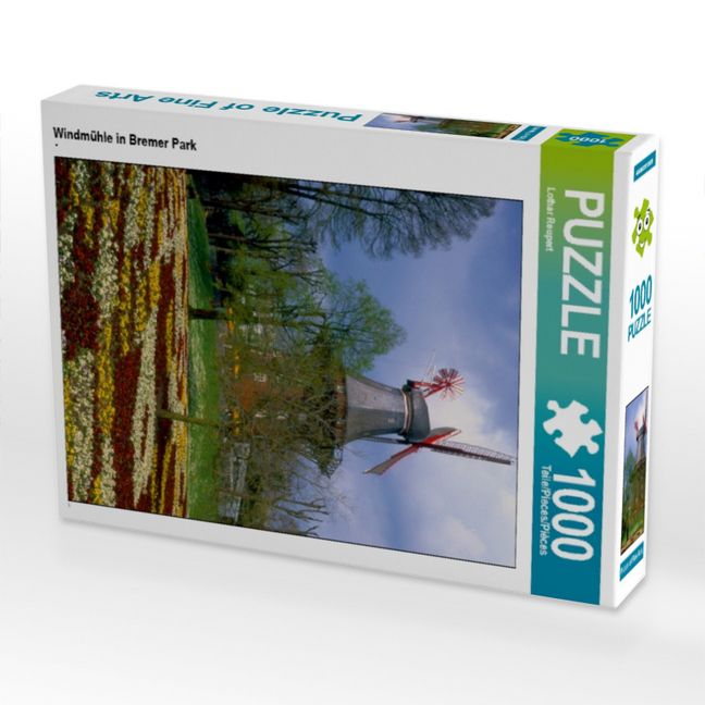 Produktbild: CALVENDO Puzzle Windm&uuml;hle in Bremer Park | 1000 Teile Lege-Gr&ouml;&szlig;e 64x48cm Foto-Puzzle f&uuml;r gl&uuml;ckliche Stunden