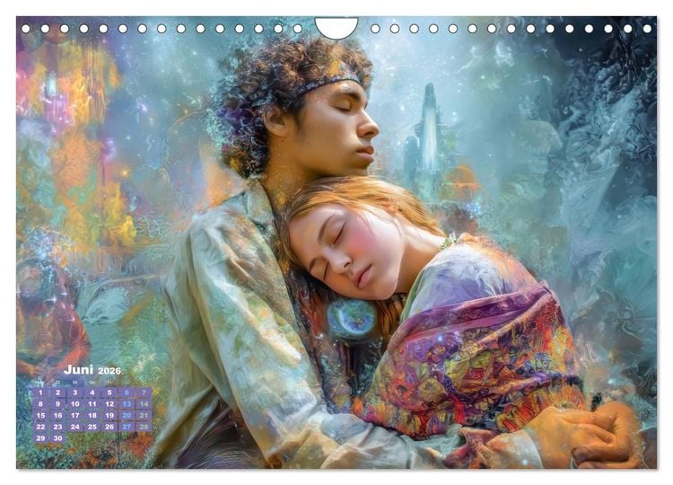 Produktbild: Zeichen der Liebe &ndash; Malerische Fantasiewerke (Wandkalender 2026 DIN A4 quer), CALVENDO Monatskalender
