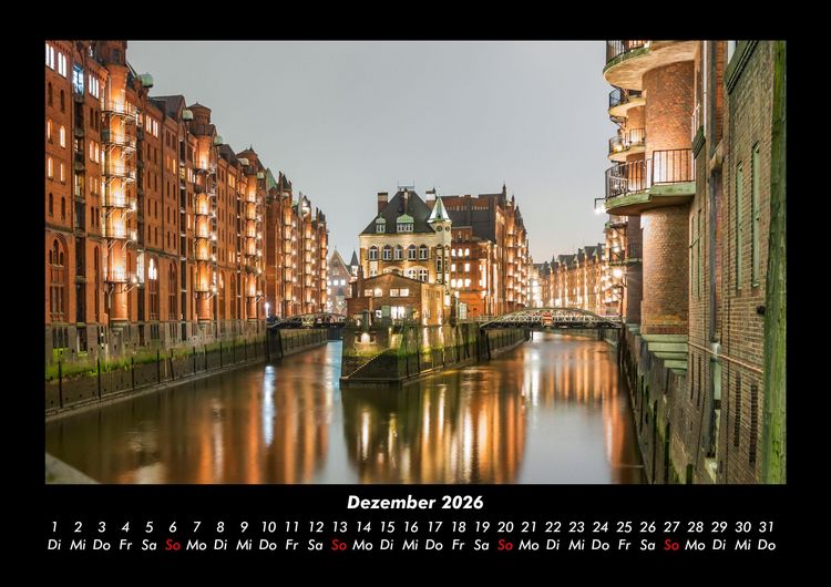 Produktbild: Hamburg 2026 Fotokalender DIN A3