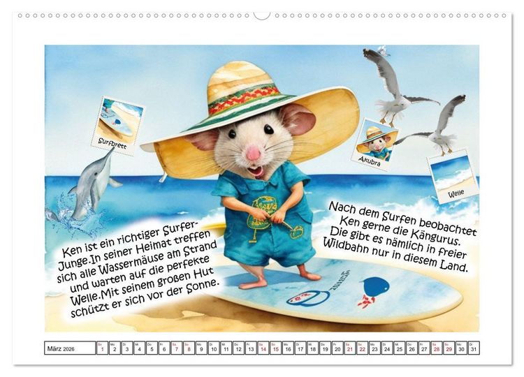 Produktbild: Mausgewitzt - Wo lebt die Maus? (hochwertiger Premium Wandkalender 2026 DIN A2 quer), Kunstdruck in Hochglanz