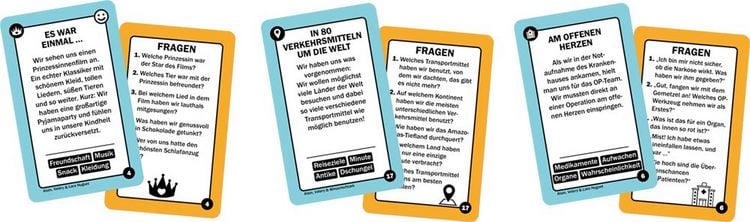Produktbild: TELL ME MORE ist ein kreatives Erz&auml;hlspiel, in dem ihr gemeinsam eine vorgegebene allt&auml;gliche, fantastische oder auch total verr&uuml;ckte Situation mit Details ausschm&uuml;ckt. Lasst eurer Fantasie freien Lauf, aber orientiert euch an den Schl&uuml;sselw&ouml;rtern..