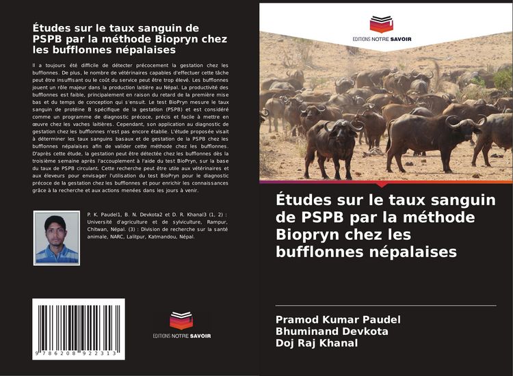 Produktbild: &Eacute;tudes sur le taux sanguin de PSPB par la m&eacute;thode Biopryn chez les bufflonnes n&eacute;palaises
