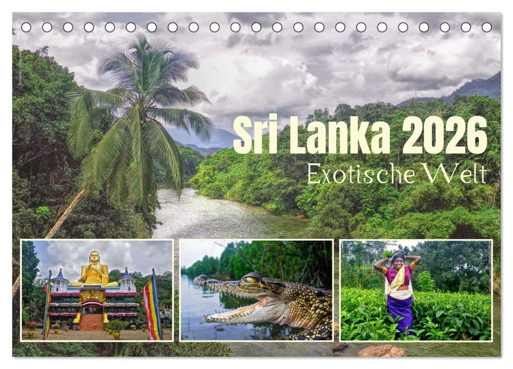 Produktbild: Sri Lanka 2026 &ndash; Exotische Welt (Tischkalender 2026 DIN A5 quer), CALVENDO Monatskalender