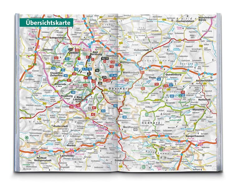 Produktbild: KOMPASS Wanderf&uuml;hrer Harz, 60 Touren mit Extra-Tourenkarte