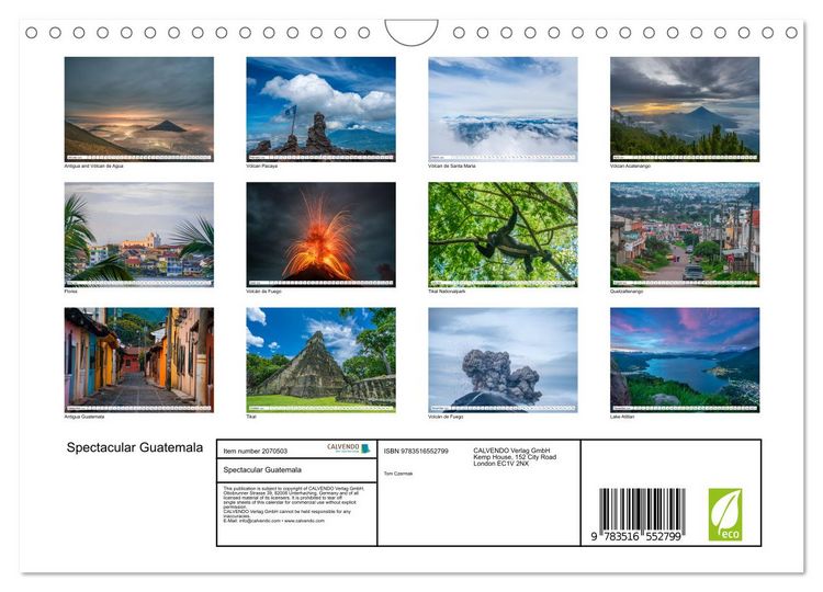 Produktbild: Spectacular Guatemala (Wall Calendar 2026 DIN A4 landscape), CALVENDO 12 Month Wall Calendar