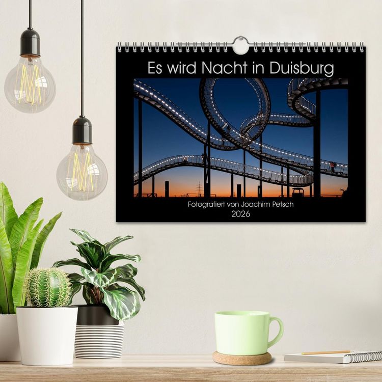 Produktbild: Es wird Nacht in Duisburg (Wandkalender 2026 DIN A4 quer), CALVENDO Monatskalender