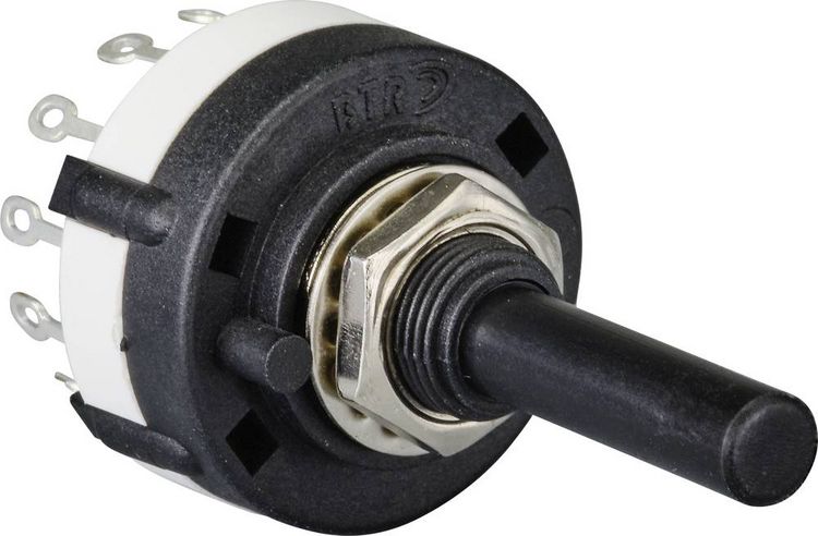 Produktbild: TRU COMPONENTS TC-9415604 SR26A4-4-3-R-29 Drehschalter 250V 150mA 12 x 30&deg; 1St.