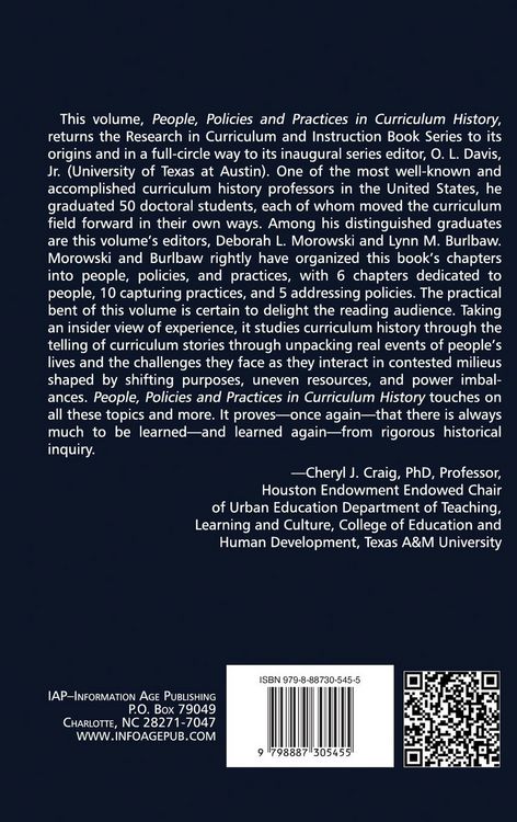 Produktbild: Reflections on People, Policy, and Practices in Curriculum History