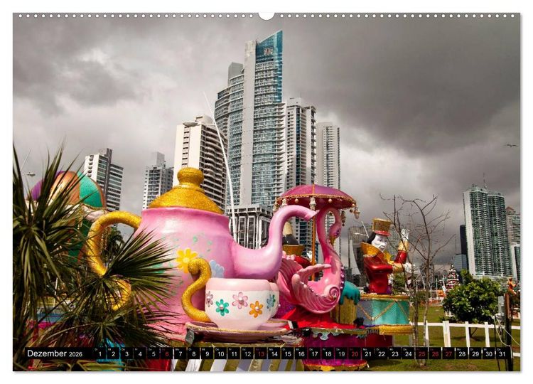 Produktbild: Panama Stadt (hochwertiger Premium Wandkalender 2026 DIN A2 quer), Kunstdruck in Hochglanz