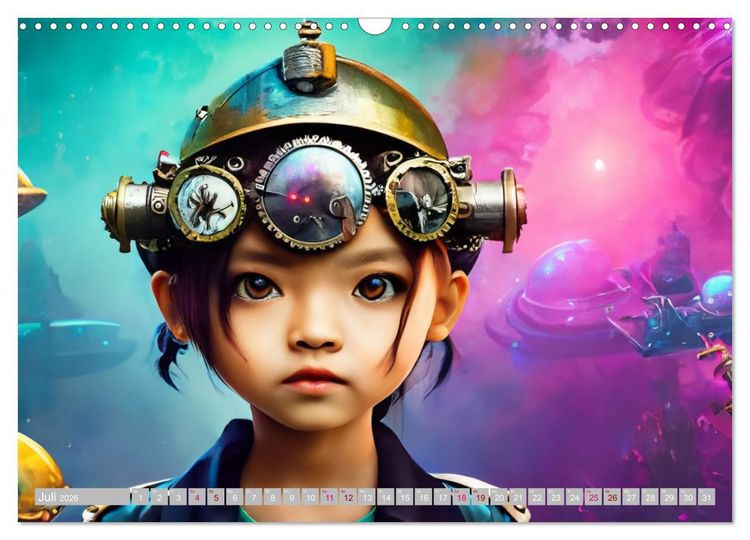 Produktbild: Starke M&auml;dchen - Steampunk Welten (Wandkalender 2026 DIN A3 quer), CALVENDO Monatskalender