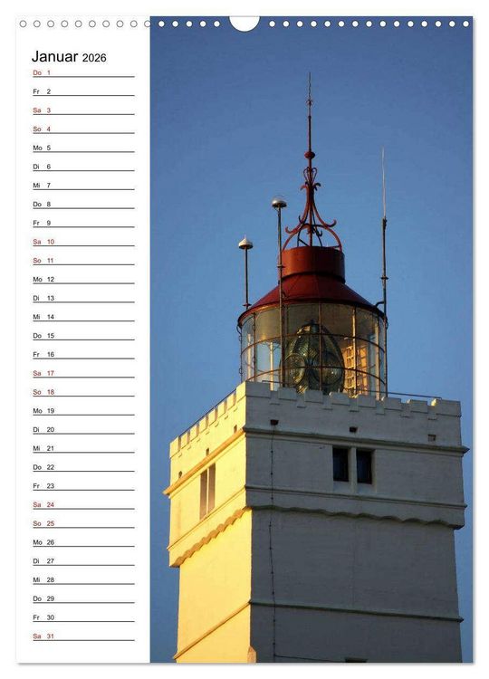 Produktbild: Leuchtt&uuml;rme in D&auml;nemark (Wandkalender 2026 DIN A3 hoch), CALVENDO Monatskalender