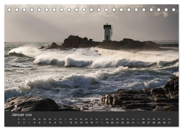 Produktbild: Bretagne - Land am Meer (Tischkalender 2026 DIN A5 quer), CALVENDO Monatskalender