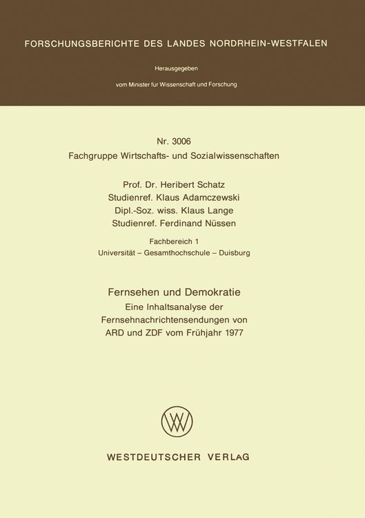 Produktbild: Fernsehen und Demokratie