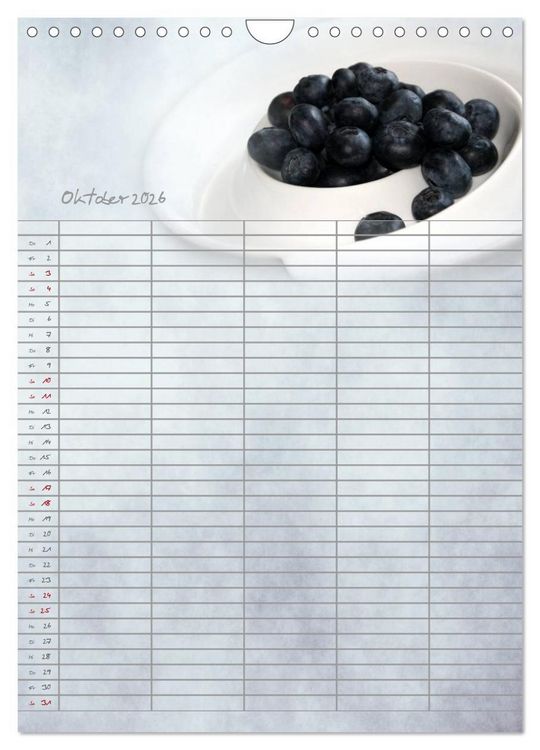 Produktbild: Familienplaner f&uuml;r die K&uuml;che. (Wandkalender 2026 DIN A4 hoch), CALVENDO Monatskalender