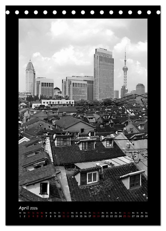 Produktbild: Shanghai zwischen Tradition und Business (Tischkalender 2026 DIN A5 hoch), CALVENDO Monatskalender