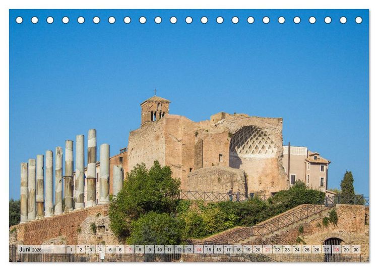 Produktbild: Altes Rom - Impressionen (Tischkalender 2026 DIN A5 quer), CALVENDO Monatskalender