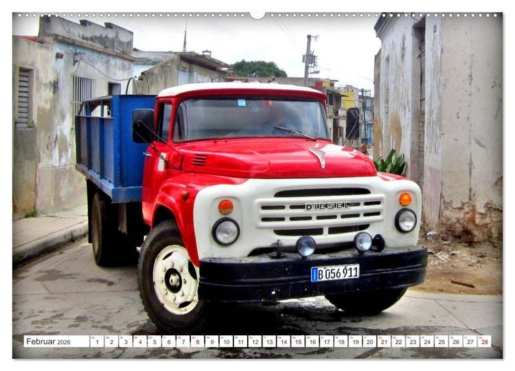 Produktbild: LKW Oldtimer der UdSSR - Sowjetische Lastkraftwagen in Kuba (Wandkalender 2026 DIN A2 quer), CALVENDO Monatskalender