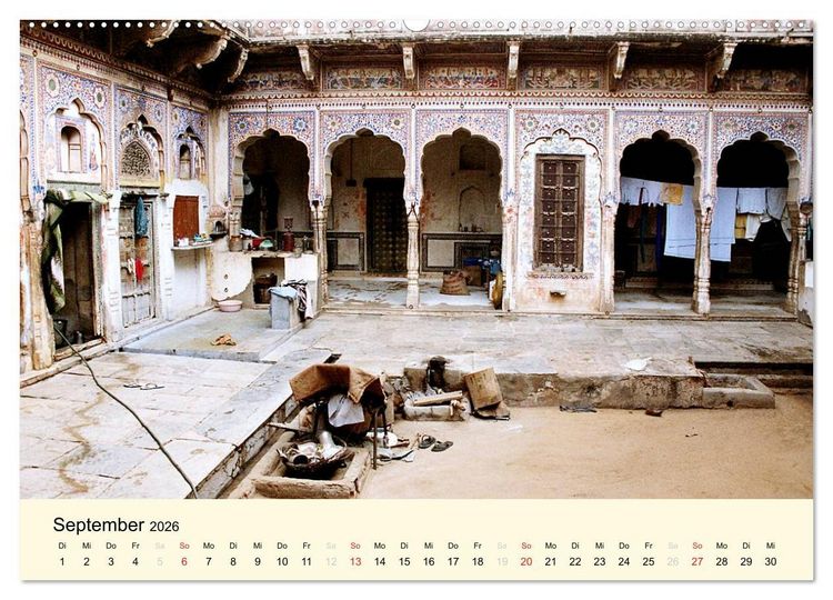 Produktbild: Alltagsleben in Indien (hochwertiger Premium Wandkalender 2026 DIN A2 quer), Kunstdruck in Hochglanz
