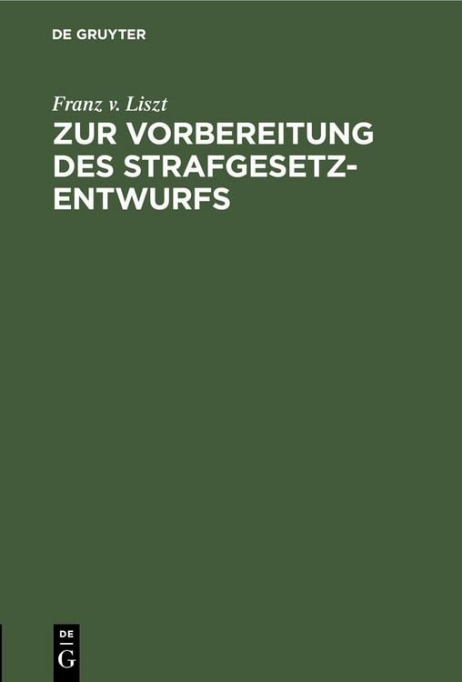 Produktbild: Zur Vorbereitung des Strafgesetzentwurfs