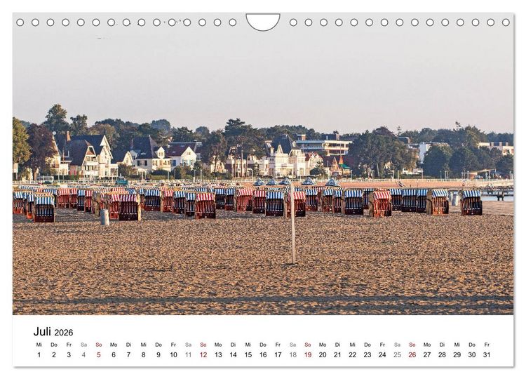 Produktbild: Ostseeheilbad Travem&uuml;nde - L&uuml;becks sch&ouml;nste Tochter (Wandkalender 2026 DIN A4 quer), CALVENDO Monatskalender