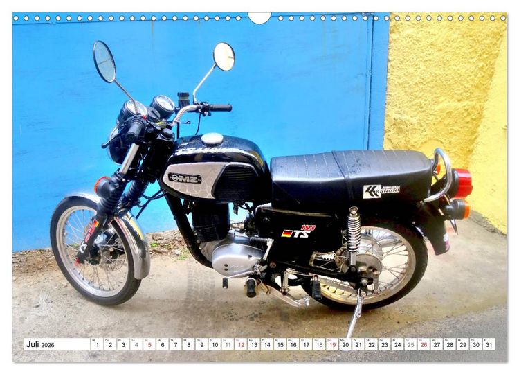 Produktbild: Motorrad-Legende MZ TS 150 - Ein Exportschlager der DDR (Wandkalender 2026 DIN A3 quer), CALVENDO Monatskalender