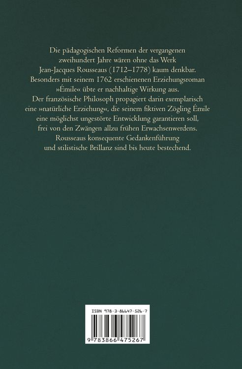 Produktbild: &Eacute;mile oder &Uuml;ber die Erziehung