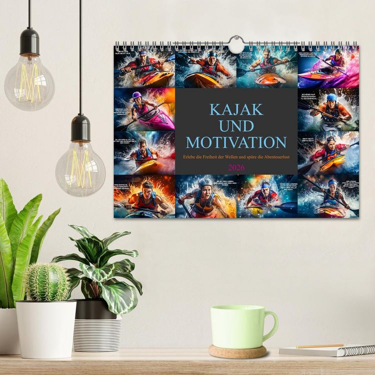 Produktbild: Kajak und Motivation (Wandkalender 2026 DIN A4 quer), CALVENDO Monatskalender
