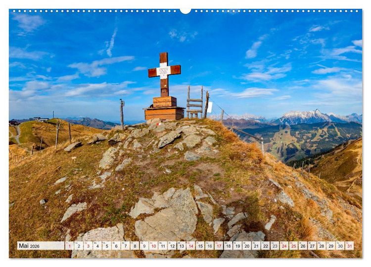 Produktbild: Gr&uuml;&szlig;e aus Saalbach (Wandkalender 2026 DIN A2 quer), CALVENDO Monatskalender