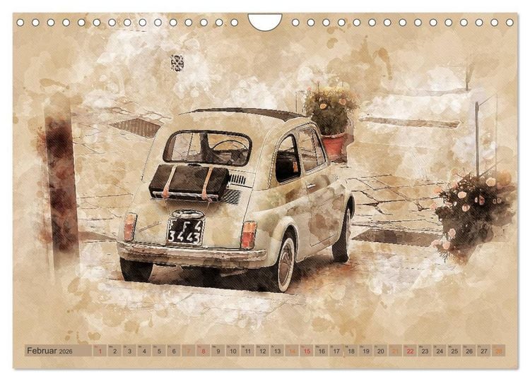 Produktbild: Kult-Autos, Nuova 500 (Wandkalender 2026 DIN A4 quer), CALVENDO Monatskalender