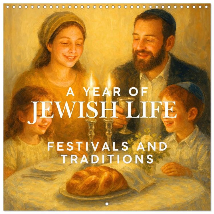 Produktbild: A Year of Jewish Life &ndash; Festivals and Traditions (Wall Calendar 2027 12 &times; 12 Inch) CALVENDO 12 Month Wall Calendar