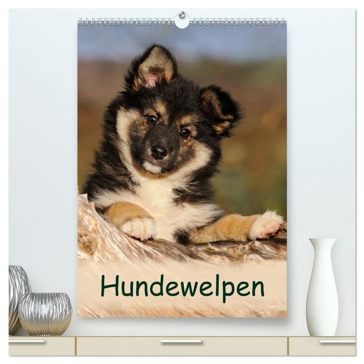 Produktbild: Hundewelpen (hochwertiger Premium Wandkalender 2026 DIN A2 hoch), Kunstdruck in Hochglanz