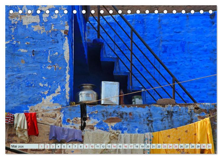 Produktbild: Typisch Indien - Jodhpur (Tischkalender 2026 DIN A5 quer), CALVENDO Monatskalender