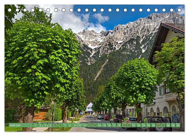 Produktbild: Mittenwald - Perle des Werdenfelser Landes (Tischkalender 2027 DIN A5 quer), CALVENDO Monatskalender