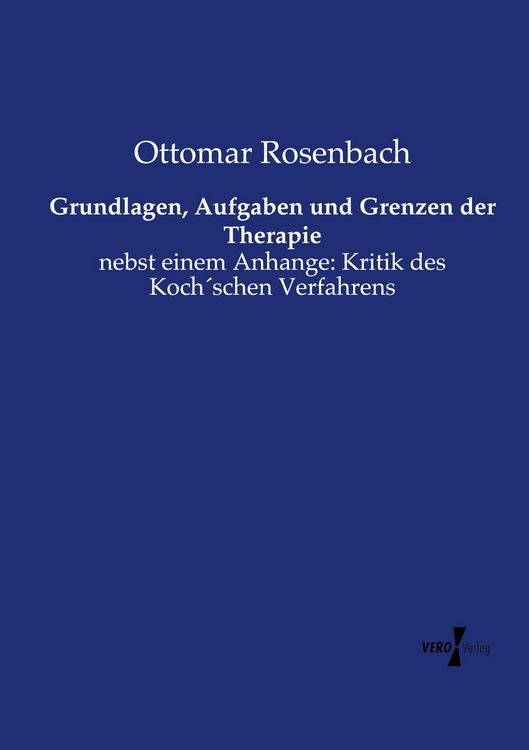 Produktbild: Grundlagen, Aufgaben und Grenzen der Therapie