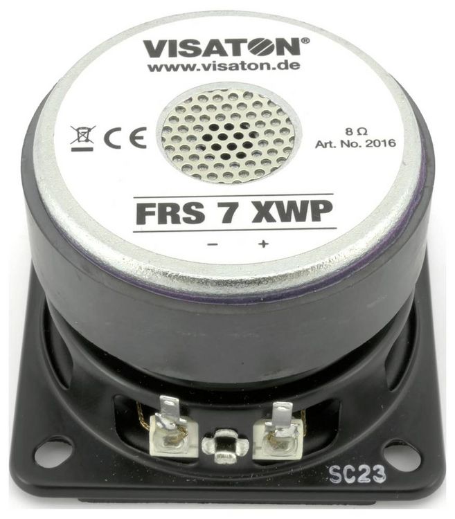 Produktbild: Visaton FRS 7 XWP - 8 Ohm 2.5 Zoll 6.5cm Breitb&auml;nder 8Ω Schwarz