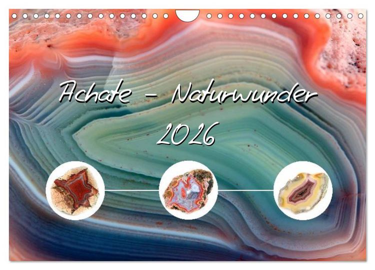 Produktbild: Achate - Naturwunder (Wandkalender 2026 DIN A4 quer), CALVENDO Monatskalender