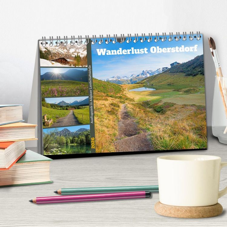 Produktbild: Wanderlust Oberstdorf (Tischkalender 2026 DIN A5 quer), CALVENDO Monatskalender