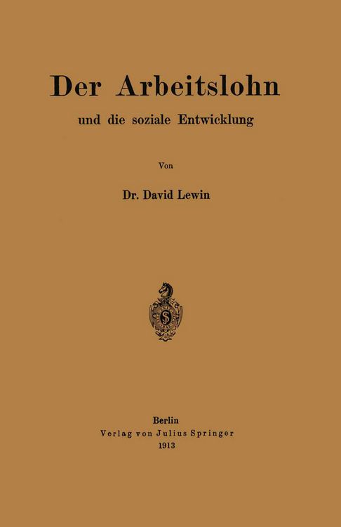 Produktbild: Der Arbeitslohn und die soziale Entwicklung