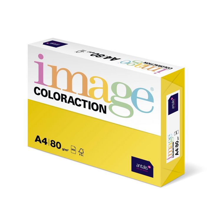 Produktbild: Kopierpapier image COLORACTION 80g/m&sup2; kanariengelb DIN A4 500 Blatt