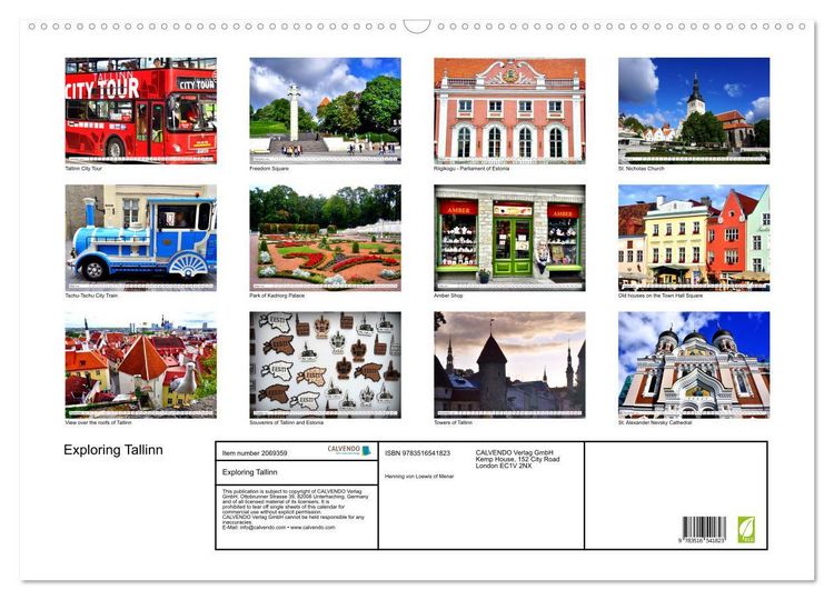 Produktbild: Exploring Tallinn (Wall Calendar 2026 DIN A2 landscape), CALVENDO 12 Month Wall Calendar