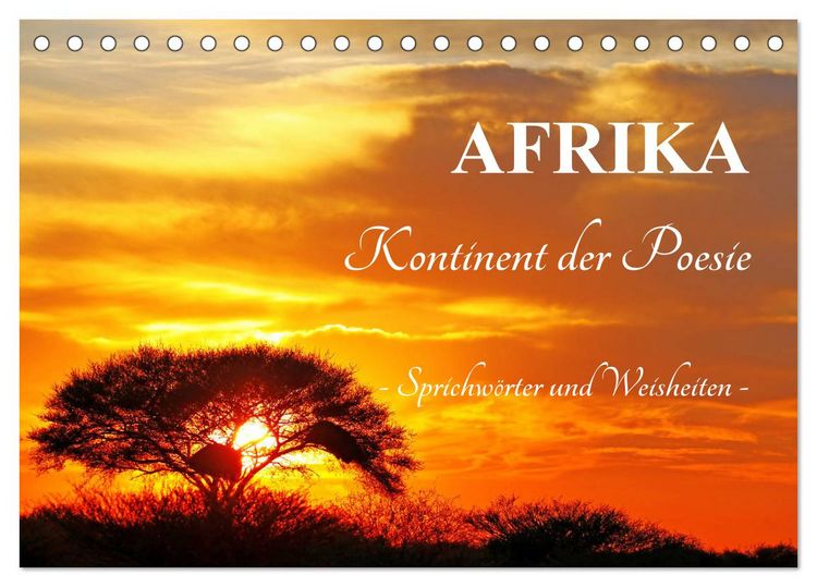 Produktbild: AFRIKA - Kontinent der Poesie (Tischkalender 2026 DIN A5 quer), CALVENDO Monatskalender