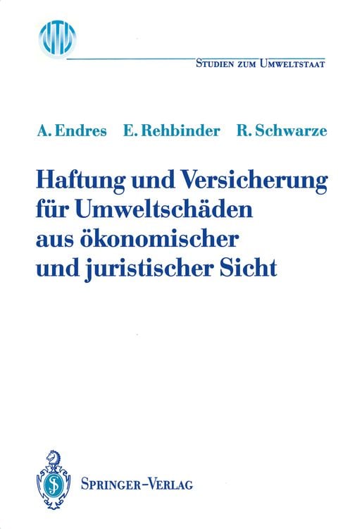 Produktbild: Haftung und Versicherung für Umweltschäden aus ökonomischer und juristischer Sicht